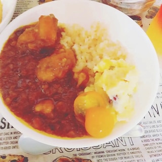 電気圧力鍋で！カリフラワーと茄子のカレー